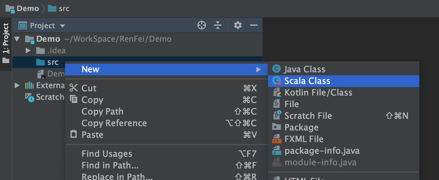 New Scala Class