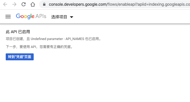 Google Indexing API 添加凭证