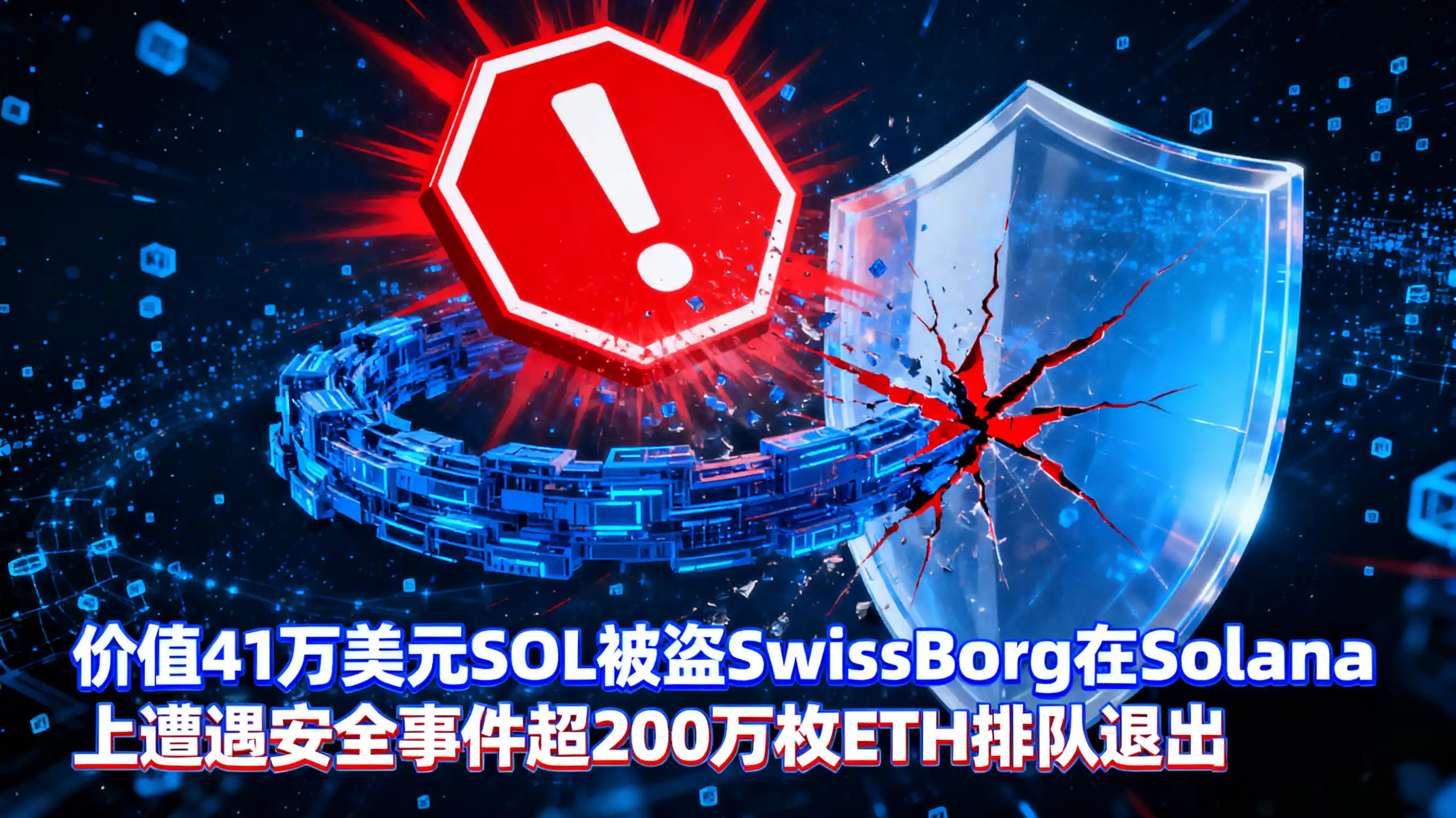 价值4100万美元SOL被盗SwissBorg在Solana上遭遇安全事件超200万枚ETH排队退出质押