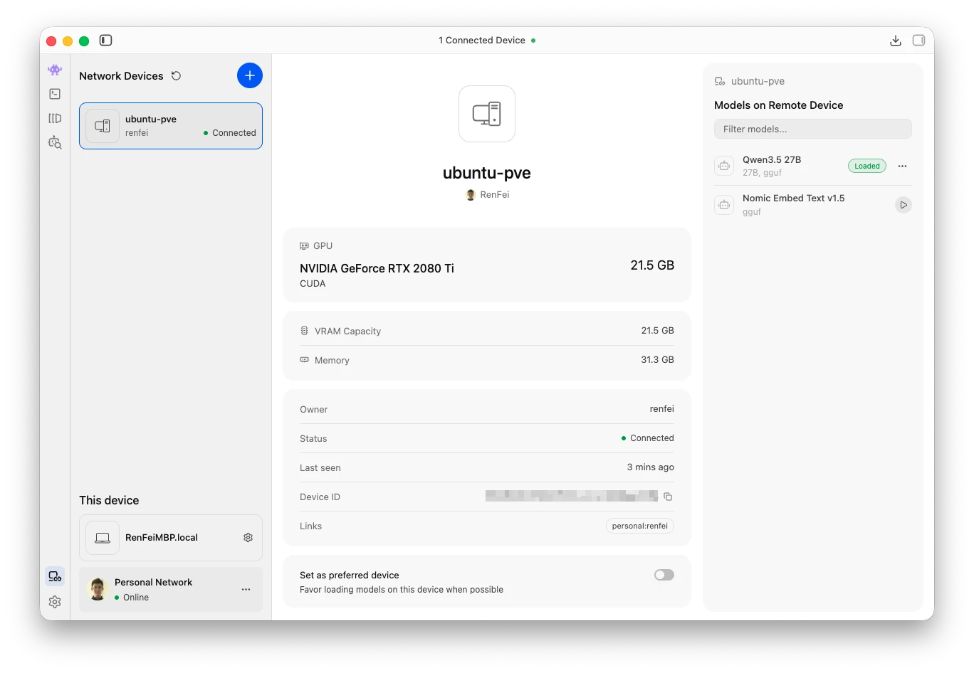 LM Link 远程模型