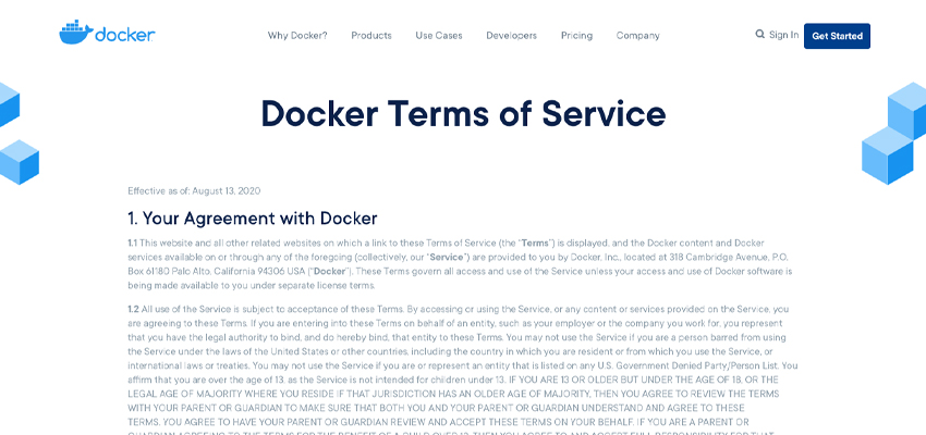 Docker 更新服务条款，被列入美国“实体名单”的国家、企业、个人禁止使用其服务